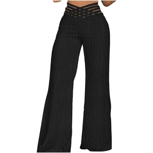 Sophia Wide-Leg Trousers - Black
